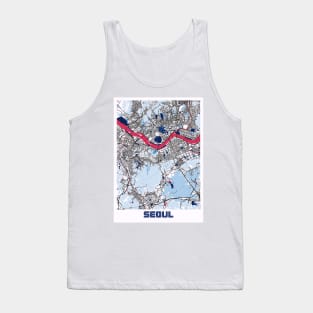 Seoul - South Korean MilkTea City Map Tank Top